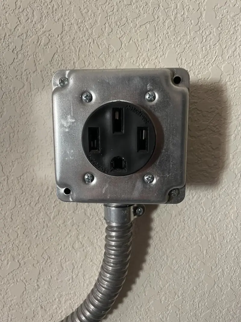 NEMA 14-50 outlet installed for Smart Home Electrical in Hartville